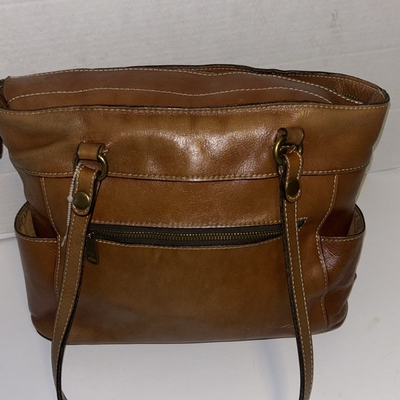 PATRICIA NASH BOLSENA TOTE LEATHER BAG 4 POCKETS ON OUTSIDE ZIP CLOSURE ON TOP - Picture 12 of 14